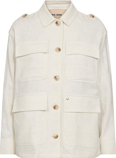 MOS MOSH Jakke mmAlfea Ramie Jacket Natur MOS MOSH Jakke mmAlfea Ramie Jacket Natur