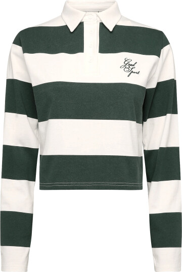 ABRAND Good Sport Polo Stripe White/Green   White   XS
