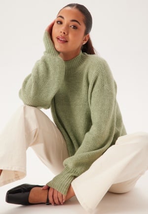 BUBBLEROOM Turtleneck Knitted Sweater Dusty green S BUBBLEROOM Turtleneck Knitted Sweater Dusty green S