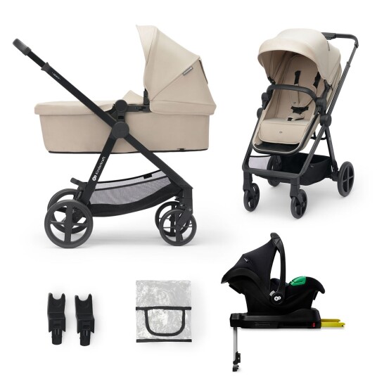 Kinderkraft Sand Ny 4 i 1 Mink Pro barnevogn Beige + Base