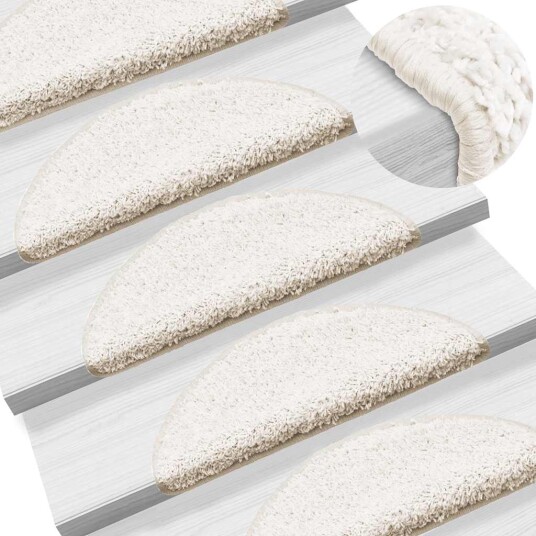 Trappematter 30 stk hvit 56x17x3 cm 8721288459244