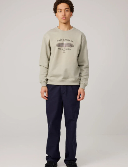 Makia Eagle Sweatshirt   Khaki green   XL