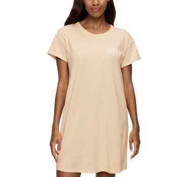 Triumph Nightdress Short Sleeve Krem bomull 46 Dame Triumph Nightdress Short Sleeve Krem bomull 46 Dame