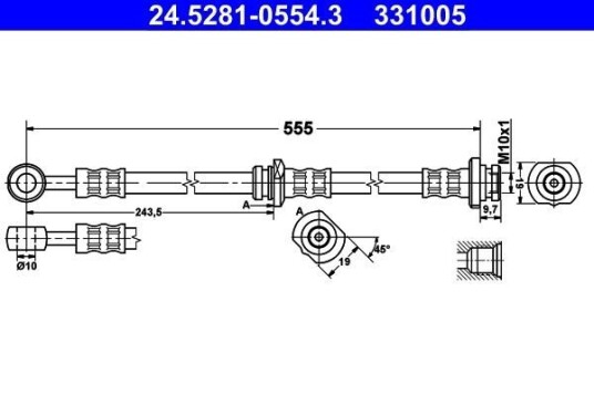 Bremseslange ATE 24.5281-0554.3