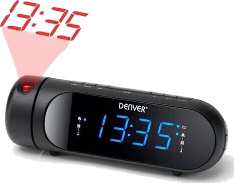 Denver CPR-700 Klokkeradio med Projeksjon og Alarm Svart