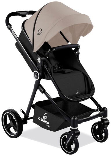 Asalvo København Sportsvogn Med Fotpose Maks 22 kg Beige Asalvo København Sportsvogn Med Fotpose Maks 22 kg Beige