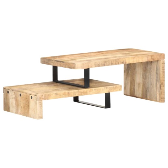 vidaXL Salongbordsett 2 stk heltre mango