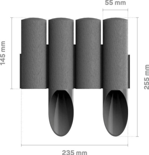 Cellfast Hagepalissade 4 Deler 2,3 M Grafitt - Eske Cellfast Hagepalissade 4 Deler 2,3 M Grafitt - Eske