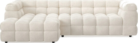 Elise 4 seters Sofa med Sjeselong Venstre Beige Teddy