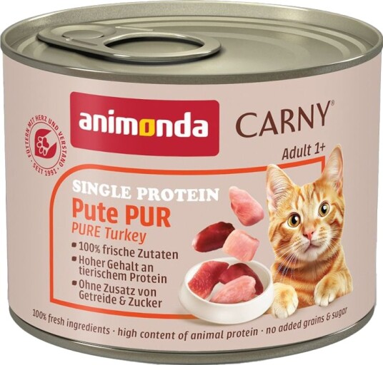 Animonda Carny Våtfôr Adult Sparepakke Carny Single Protein Pur Kalkun 24 X 200 G