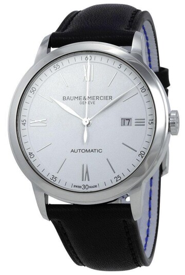 Baume & Mercier Herreklokke M0A10332 Classima Hvit/Lær Ø42 mm