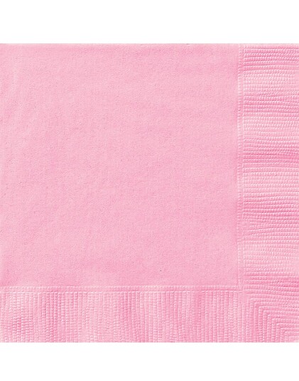 50 stk Lys Rosa Servietter 33x33 cm