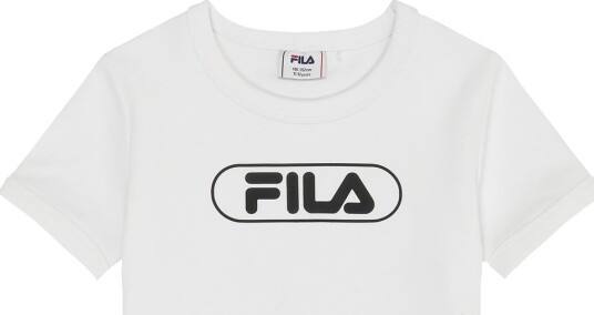 Fila T skjorte Ceranova Cropped Slim Bright White m. Logo Fila 13 14 år 158 164 T skjorte Hvit Fila T skjorte Ceranova Cropped Slim Bright White m. Logo Fila 13 14 år 158 164 T skjorte Hvit