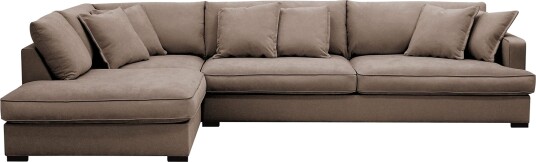 Rossita Lyx 4 seters Venstrevendt L formet Extra Dyp Sjeselongsofa i Stoff Brun Stoff Rossita Lyx 4 seters Venstrevendt L formet Extra Dyp Sjeselongsofa i Stoff Brun Stoff