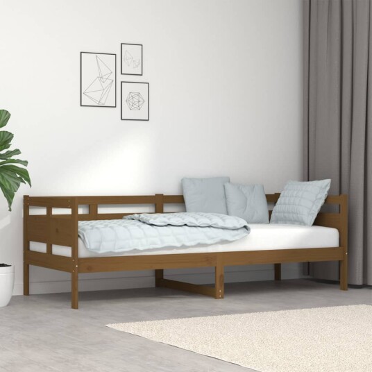 vidaXL Dagseng honningbrun heltre furu 80x200 cm