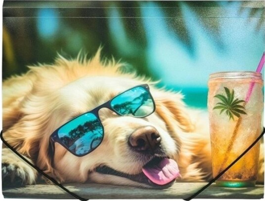Pantaplast A4 Pp Mappe Med Chillout Dog Trykk