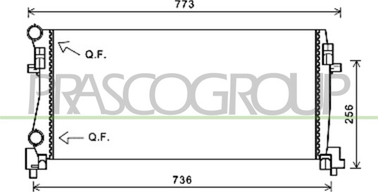 PRASCO AD324R003 Radiator motorkjøling PRASCO AD324R003 Radiator motorkjøling