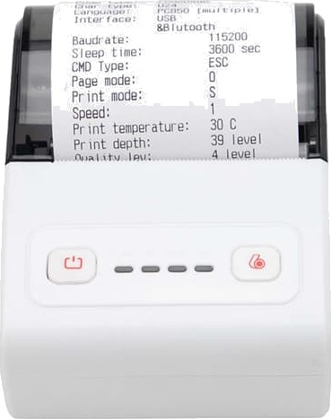 58mm USB+Bluetooth Termisk Kvitteringsskriver for POS, Kjøkken og Mobil Utskrift White+Grey 58mm USB+Bluetooth Termisk Kvitteringsskriver for POS, Kjøkken og Mobil Utskrift White+Grey