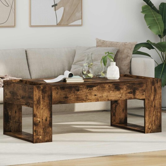 Kaffebord Røkt eik 110 x 50 x 41 cm Konstruert tre