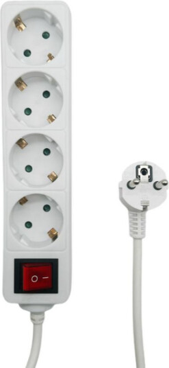 MicroConnect 4-way Schuko Power Strip
