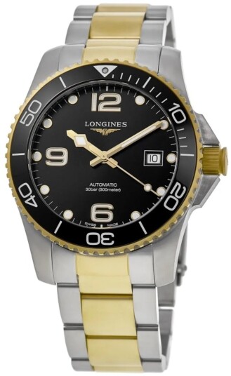 Longines Herreklokke L3.781.3.56.7 HydroConquest Sort/Stål Ø41 mm