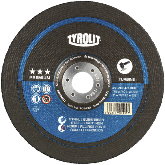Skrubbskive Premium 27F ø125Ã7 ZZA24T-BFK