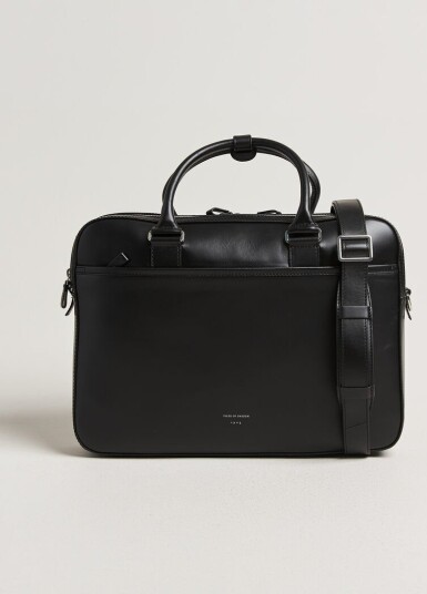 Tiger of Sweden Burin Smooth Leather Briefcase Black