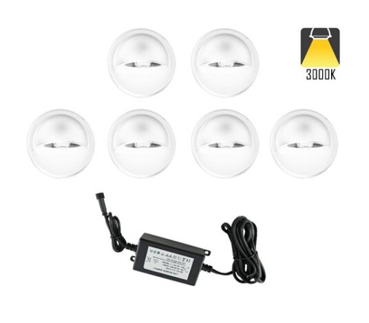 Nordic Terrassebelysning A2 6 X 0,4W Varmhvit IP65 Hvit Dimbar