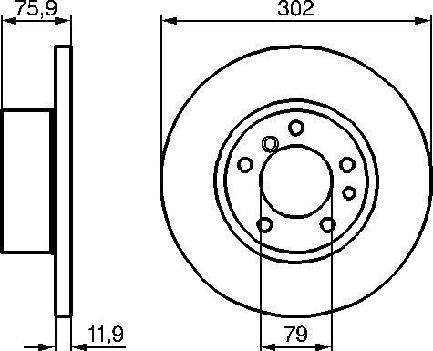 BOSCH 0 986 478 319 Bremseskive BOSCH 0 986 478 319 Bremseskive