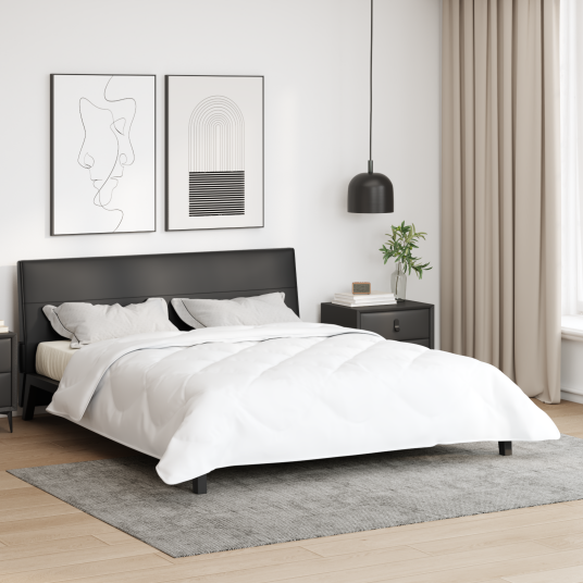 Vidaxl Dynelagner & Duner Hvit 240 x 260 cm Mikrofiber