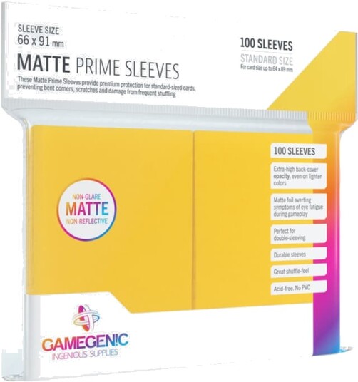Gamegenic Matte Prime Korthylser Gule - ONE SIZE for Kortspill Gamegenic Matte Prime Korthylser Gule - ONE SIZE for Kortspill