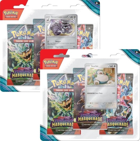 Pokémon Pokemon 3-Pack Blister Scarlet & Violet Twilight Masquerade Assorted Pokémon Pokemon 3-Pack Blister Scarlet & Violet Twilight Masquerade Assorted