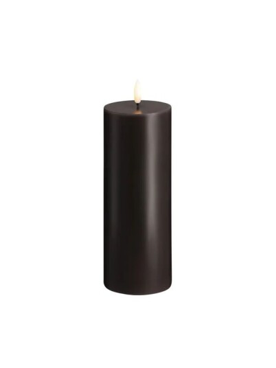 Moods & More LED pillar candle   Charcoal   74x200 mm