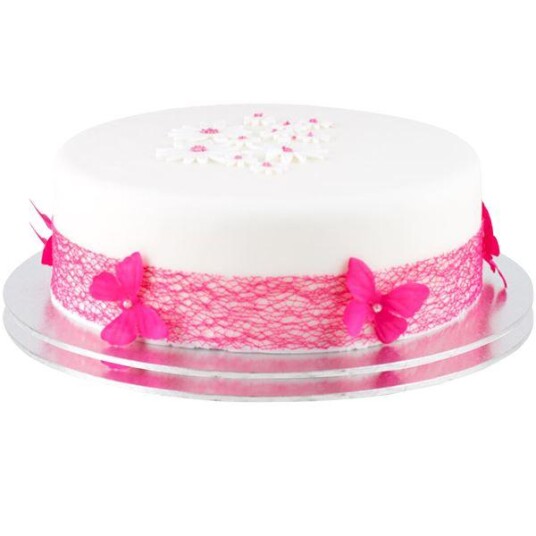 Cacas - Kakebrett rundt 35 cm sølv 2 stk Cacas - Kakebrett rundt 35 cm sølv 2 stk