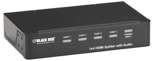 BLACK BOX 1x4 HDMI Splitter - video/lyd-splitter - 4 porter BLACK BOX 1x4 HDMI Splitter - video/lyd-splitter - 4 porter