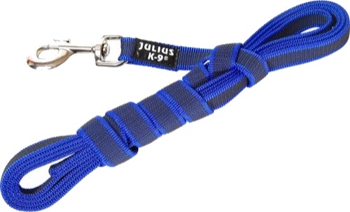 Julius K9 Gummiert Hundekobbel med Håndtak 20mm Blå - 3m