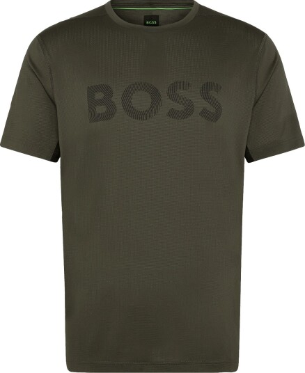 BOSS Ts_Active Logo OPEN GREEN XS
