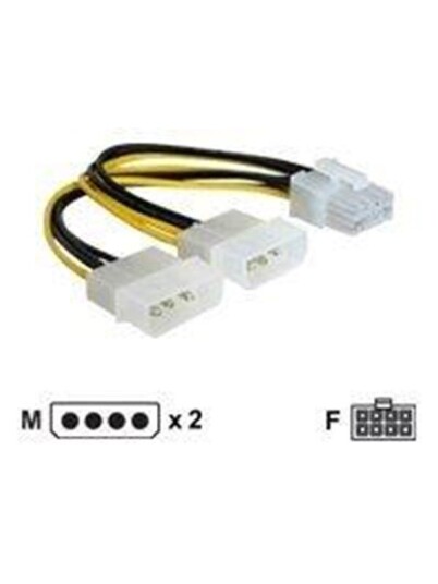 DeLOCK power adapter 4 pin internal power 12V to 8 pin PCIe power 30 cm DeLOCK power adapter 4 pin internal power 12V to 8 pin PCIe power 30 cm