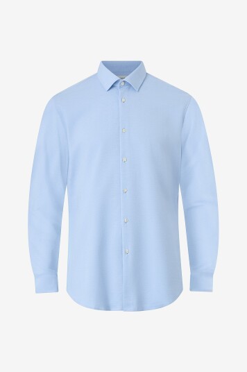 Calvin Klein   Skjorte Slim Ref Knit Sld   Blå