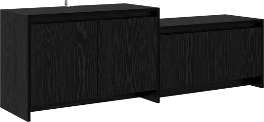 vidaXL TV skap 147 x 35 x 50 cm Svart eik Konstruert tre