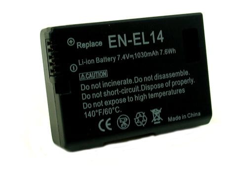 Batteri til Nikon EN-EL14 / EN -EL14A Batteri til Nikon EN-EL14 / EN -EL14A