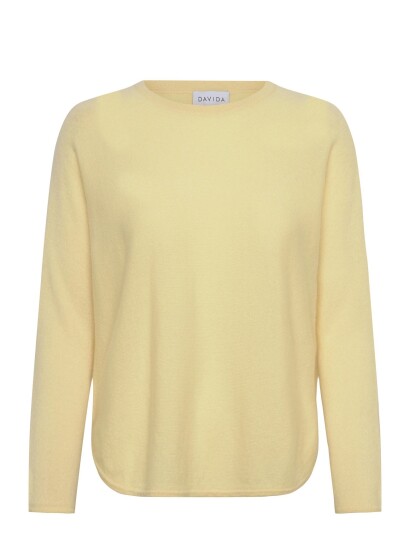Davida Cashmere Curved Sweater Yellow M Davida Cashmere Curved Sweater Yellow M
