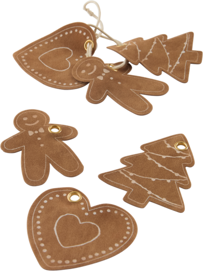 GINGERBREAD lapp i 6 pack Konjakkbrun