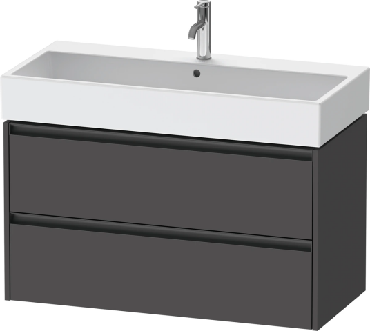 Duravit Ketho.2 Servantskap 2 Skuffer 984x460 mm Grafitt Matt