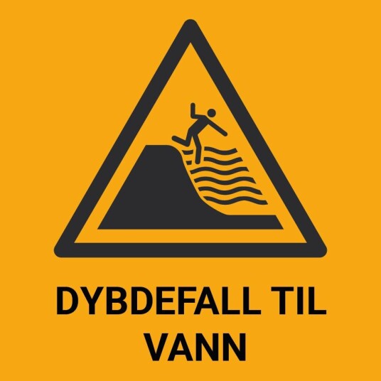 Dybdefall i vann – ISO 7010 Dybdefall i vann – ISO 7010