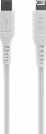 FIXED LIQUID Silicone cable USB-C/Lightning 1.2m White