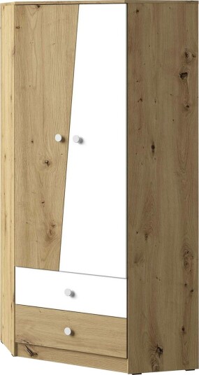 Nero Garderobe 87 cm - Natur/Hvit