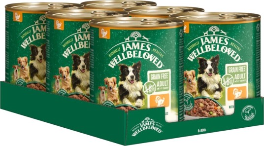 James Wellbeloved Våtfôr Hypoallergenic Adult Grain Free Dog Kalkun 6 X 800 G