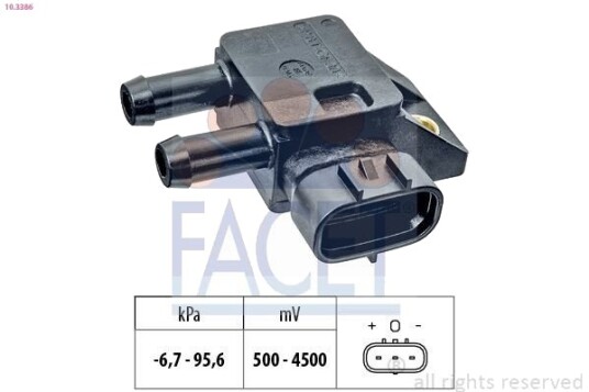 FACET 10.3386 Sensor, avgasstrykk FACET 10.3386 Sensor, avgasstrykk