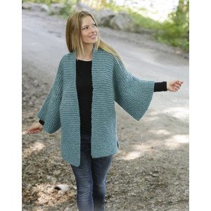 �Emerald Isle by DROPS Design Jakke Strikkeoppskrift str. S XXXL Small